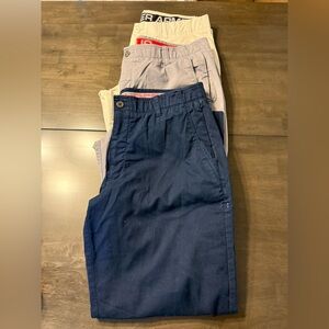 3 pairs under armour Men's Navy, Beige, and Light Gray Pants